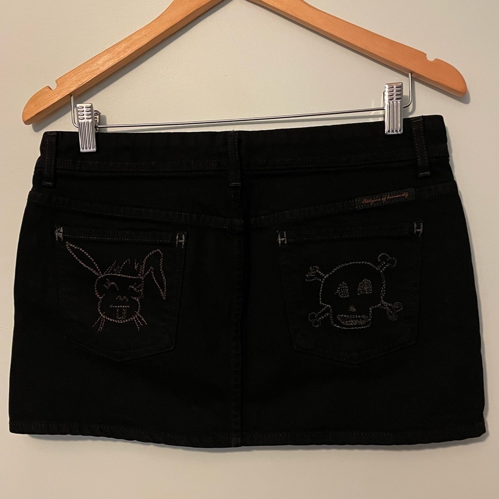 Citizens Of Humanity Black Mini Skirt with Embroidered Pockets